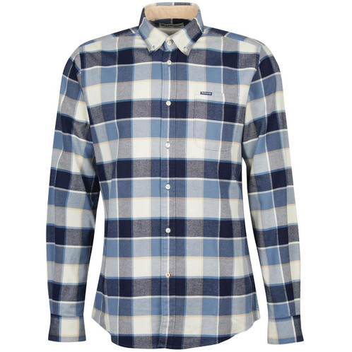 Blue Barbour Mens Valley Tailored Shirt