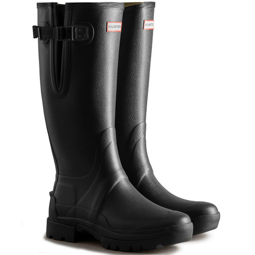 Black Hunter Mens Balmoral Adjustable Tech Sole Wellington Boots