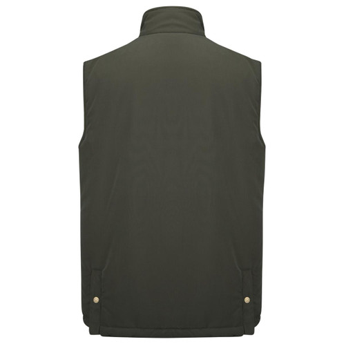 Loden/Coffee Hoggs OF Fife Mens Breezer Bodywarmer Back