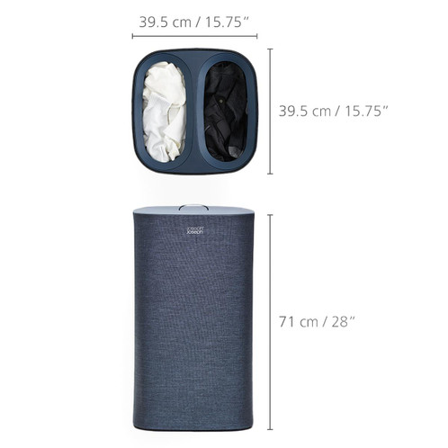 Joseph Joseph Tota 60-Litre Laundry Separation Basket dimensions