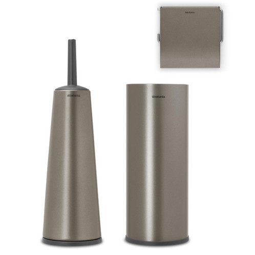 Platinum Brabantia Renew Toilet Accessory Set Of 3