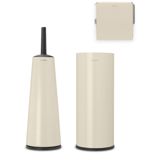 Soft Beige Brabantia Renew Toilet Accessory Set Of 3