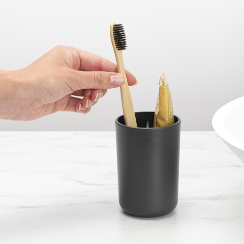 Dark Grey Brabantia Toothbrush Holder Lifestyle