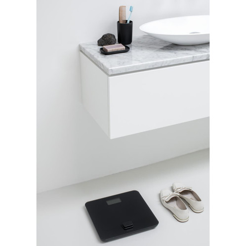 Dark Grey Brabantia Battery Free Bathroom Scale Lifestyle