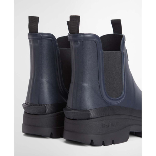 Navy/Black Barbour Mens Nimbus Wellington Boots Back
