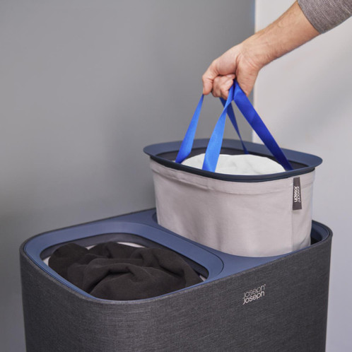 Carbon Black Joseph Joseph Tota 90-Litre Laundry Separation Basket Lifestyle