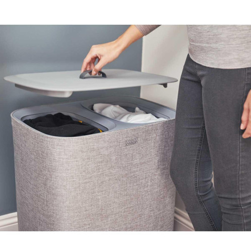 Grey  Joseph Joseph Tota 90-Litre Laundry Separation Basket lid