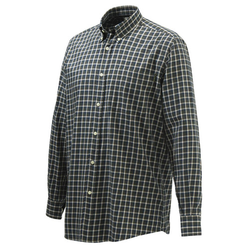Beretta Wood Button Down Shirt in Green Moss Check