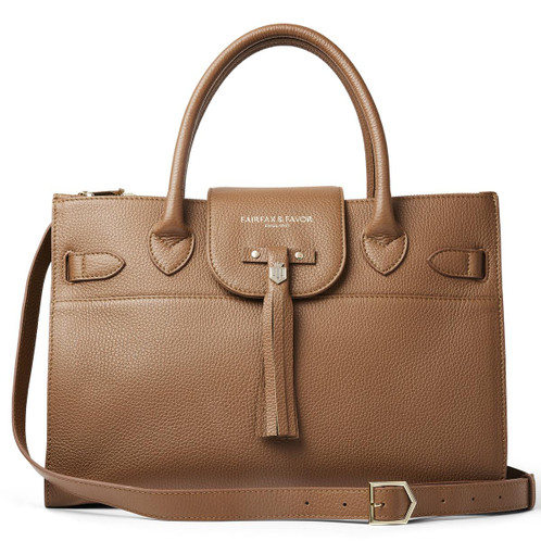 Tan Leather Fairfax & Favor Womens Windsor Work Bag
