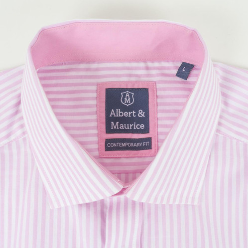 Collar on Albert and Maurice Mens Bartestree Shirt