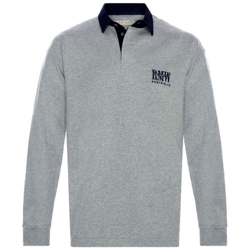 Grey/Navy R. M. Williams Mens Classic RMW Rugby