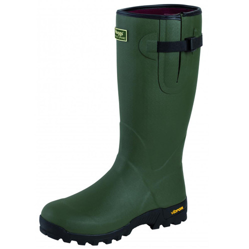 Field Green Hoggs Of Fife Field Sport Neoprene-Lined Rubber Boot