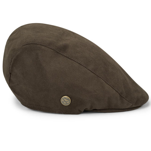 Dark Green Hoggs Of Fife Mens Struther Waterproof Flat Cap