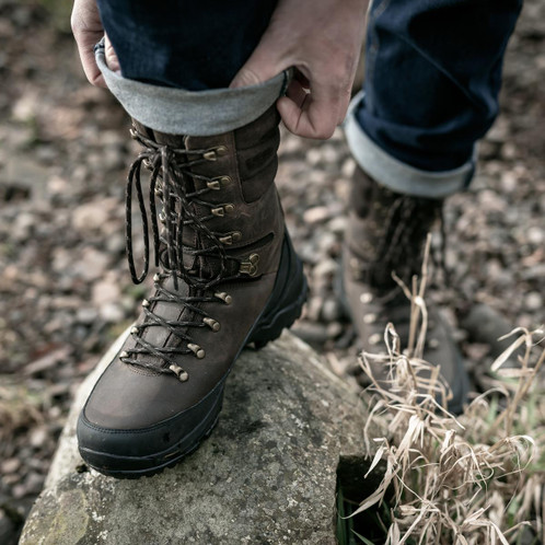Waxy Brown Hoggs Of Fife Mens Aonach 10 Inch Waterproof Field Boots Lifestyle 3