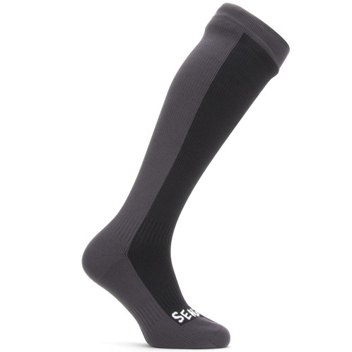 Black/Grey SealSkinz Waterproof Cold Weather Knee Length Socks