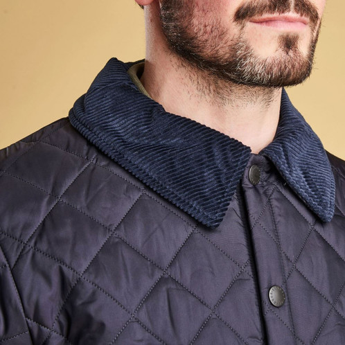 Barbour Mens Liddesdale Quilted Jacket Collar