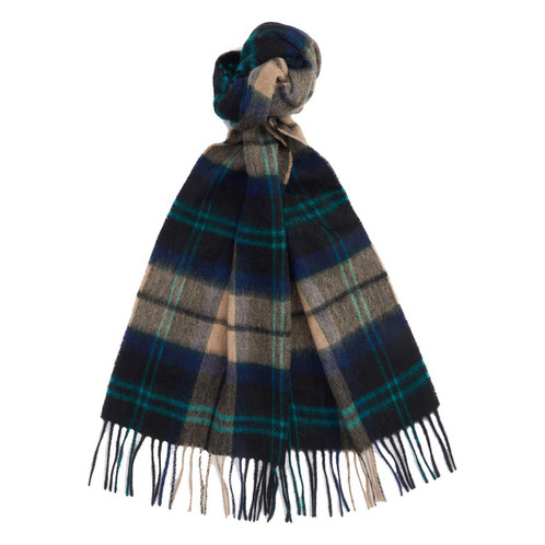 Green Loch Barbour Unisex Wool Cashmere Tartan Scarf