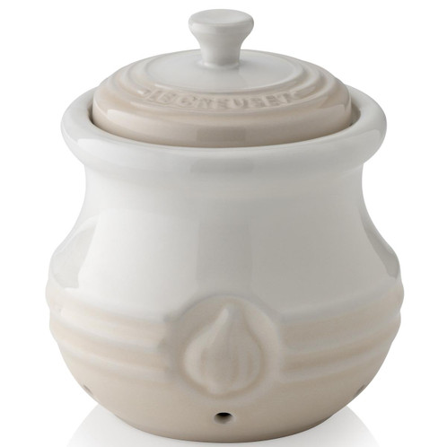Meringue Le Creuset Stoneware Garlic Keeper
