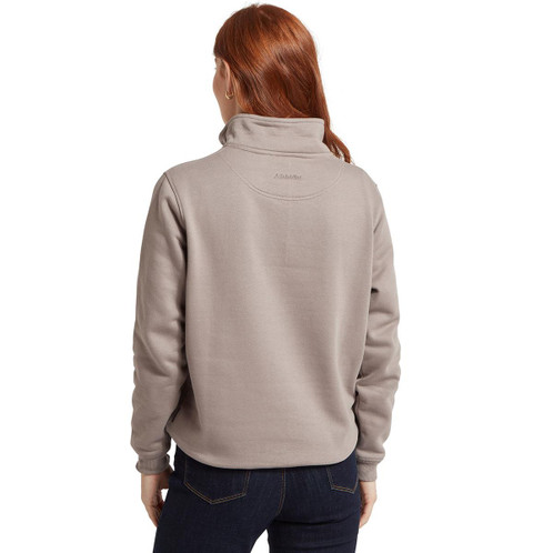 Mushroom model Schoffel Womens Sennen Cove 1/4 Zip Sweatshirt back