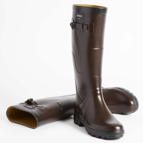 Brun Aigle Unisex Benyl Wellington Boots