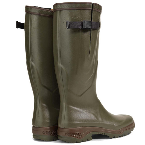 Kaki Aigle Unisex Parcours 2 Vario Wellington Boots Back