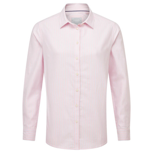 Pink/Blue Stripe Schoffel Womens Cley Soft Oxford Shirt