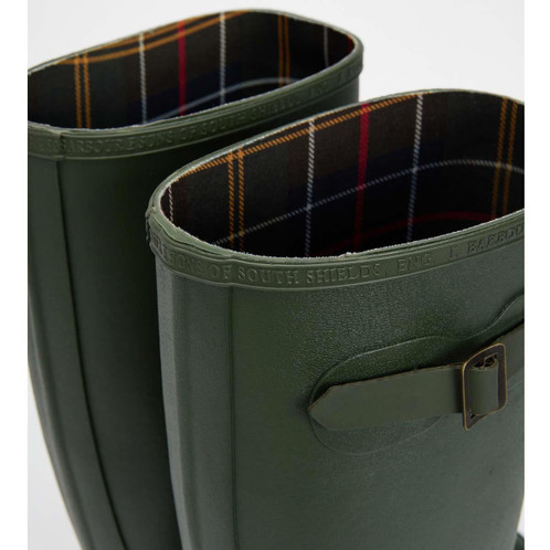 Olive Barbour Mens Bede Wellington Boots inner
