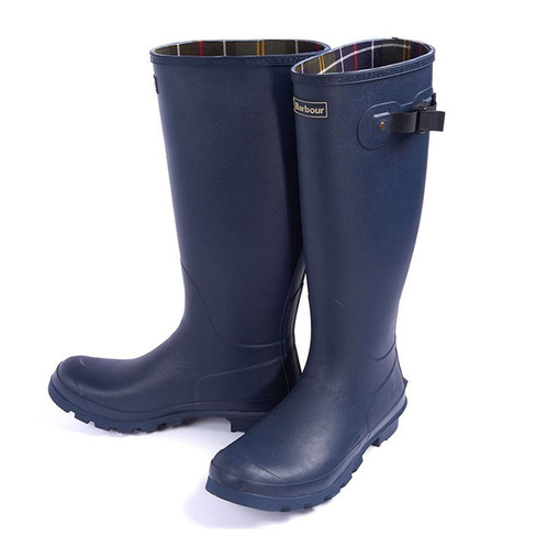 Navy Barbour Mens Bede Wellington Boots