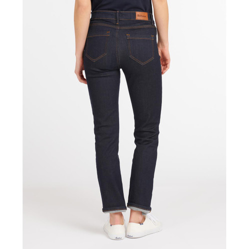 Barbour Womens Essential Slim Jeans Rinse Rear