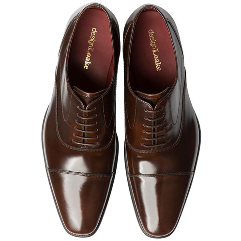 Dark Brown Loake Mens Sharp Shoes Top