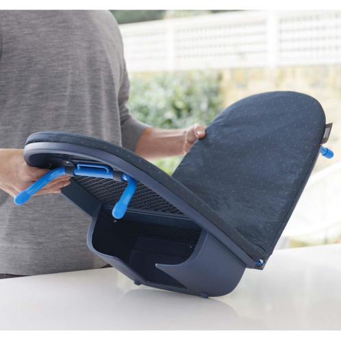 Black/Blue Joseph Joseph Pocket Plus Folding Table-Top Ironing Board fold