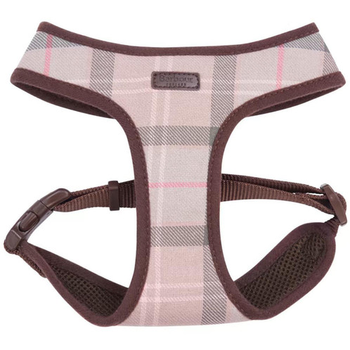 Taupe/Pink Tartan Barbour Tartan Dog Harness