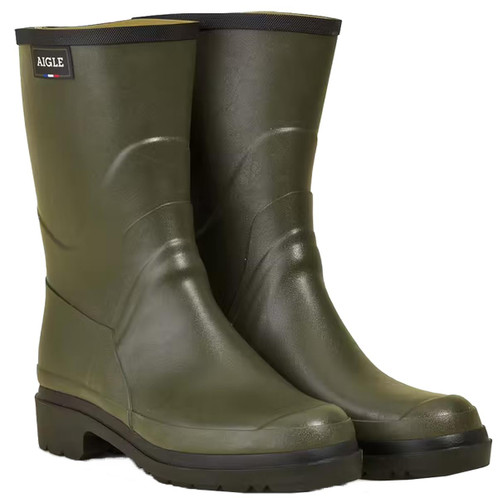 Kaki Aigle Mens Bison 2 Wellington Boots