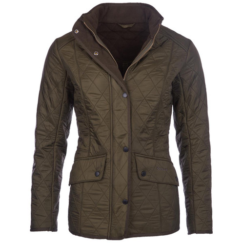 Olive Barbour Womens Cavalry Polarquilt Jacket