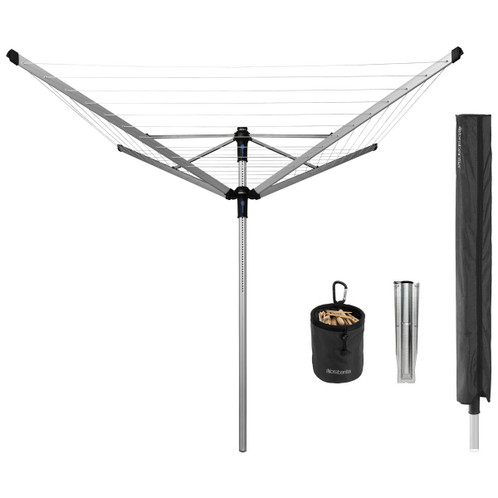 Brabantia Rotary Lift-O-Matic Advance With Soil Spear, Cover And Peg Bag