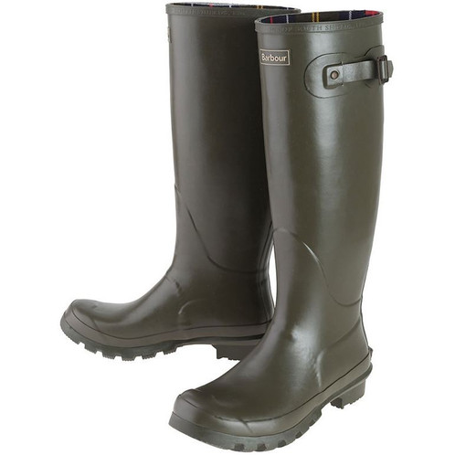 Olive Barbour Womens Bede Wellington Boots