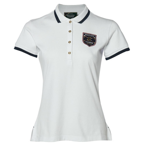 White Holland Cooper Womens Classic Polo Shirt