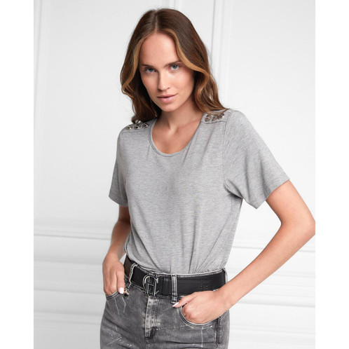 Grey Holland Cooper Womens Relax Fit Crew Neck Tee