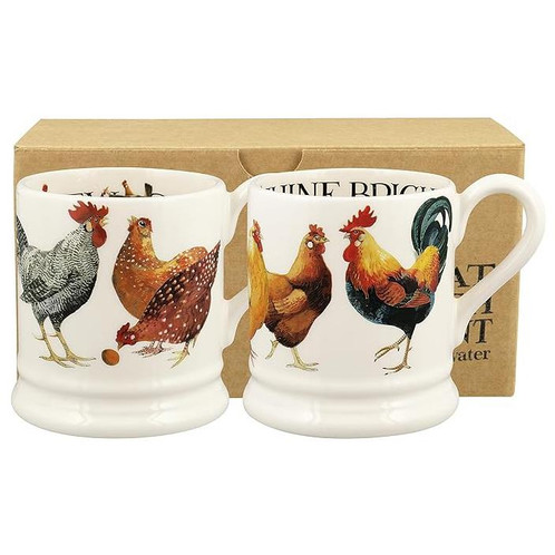 Emma Bridgewater Rise & Shine Set Of 2 Half Pint Mugs
