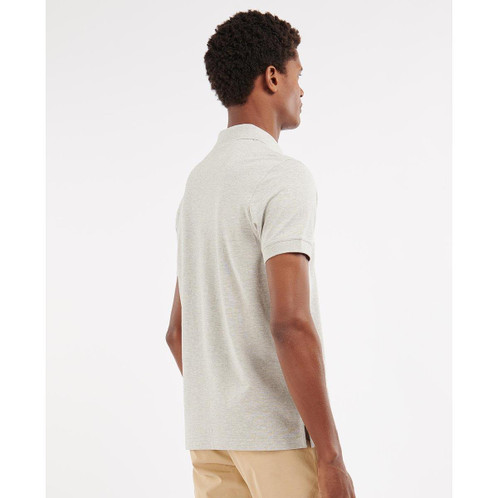 Barbour Mens Blaine Polo Grey Marl Real