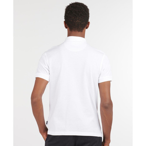 Barbour Mens Blaine Polo White Rear