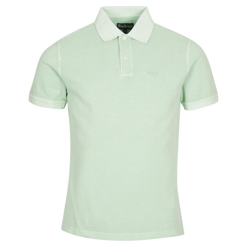 Dusty Mint Barbour Mens Washed Sports Polo