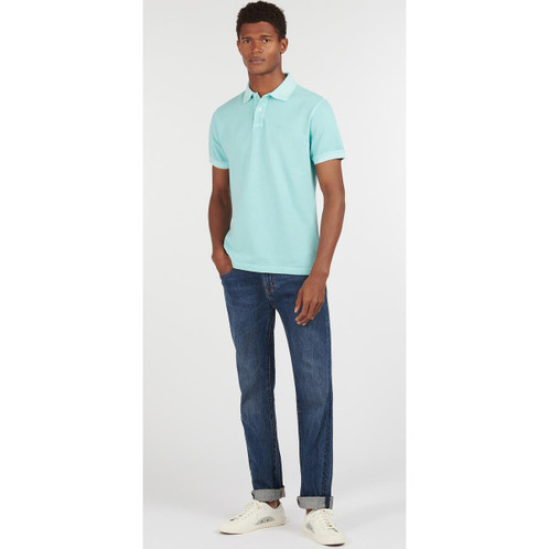 Barbour Mens Washed Sports Polo Rear
