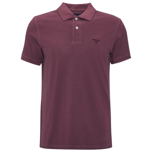 Burnt Heather Barbour Mens Washed Sports Polo