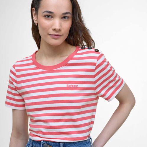 Pink Punch/Cloud Barbour Womens Ferryside Top Front