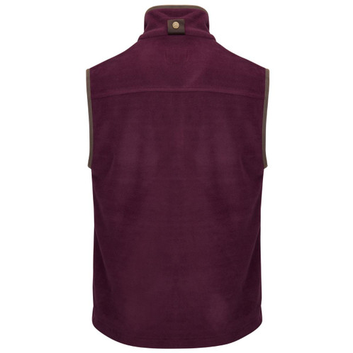 Merlot Hoggs Of Fife Mens Stenton Fleece Gilet Back