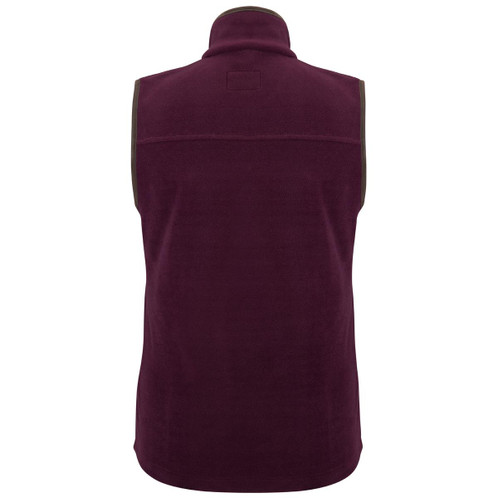 Merlot Hoggs Of Fife Womens Stenton Fleece Gilet Back
