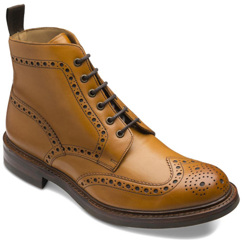 Tan Loake Mens Bedale Brogue Boots