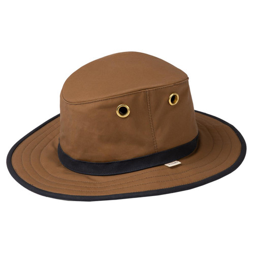 Tilley TWC7 Outback Waxed Cotton Hat In British Tan