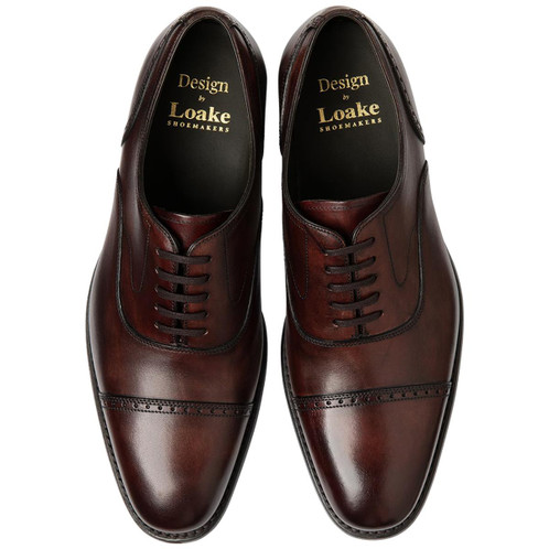 Burgundy Loake Mens Hughes Shoe Top